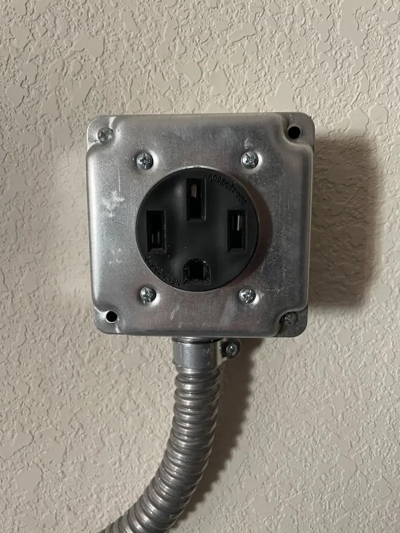 NEMA 14-50 outlet installed for Electrical Panel Upgrade in Fort Riley